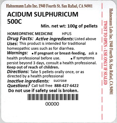 Acidum Sulphuricum 500C 100g - Acidum Sulphuricum 500C 100g